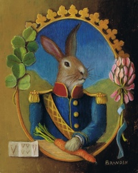Portrait en miniature d' un lapin